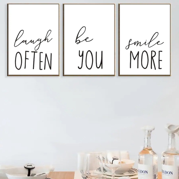 Laugh Be Smile Graphic Wall Art Decor - Picture 2 of 4